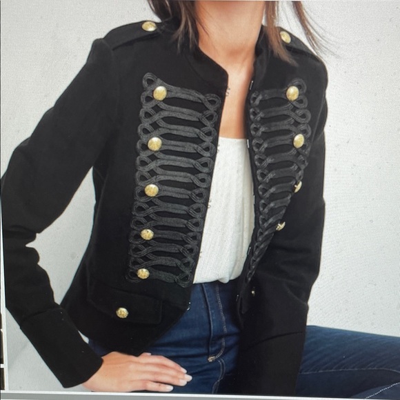 GAP Jackets & Blazers - GAP Black Military-Style Blazer with Gold Buttons